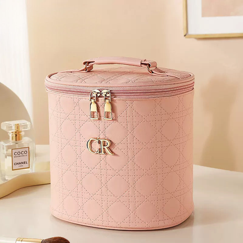 Large Capacity Partition Storage Cosmetics Covered Waterproof Cosmetic Bag