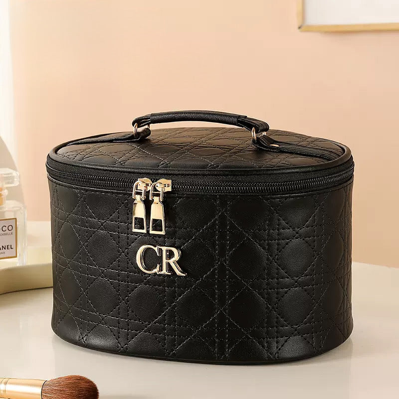 Large Capacity Partition Storage Cosmetics Covered Waterproof Cosmetic Bag