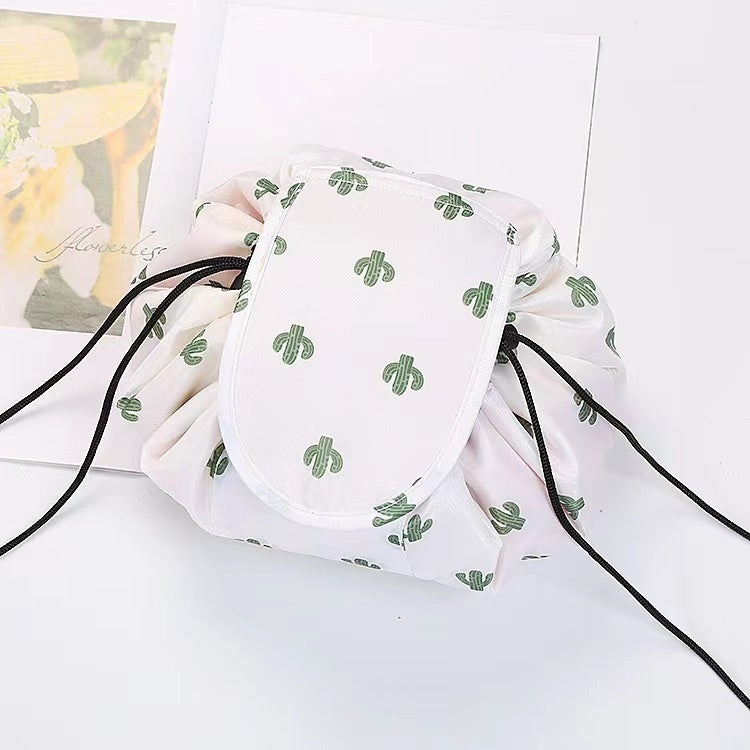 Thickened Lazy Drawstring Travel Cosmetics Storage Bag