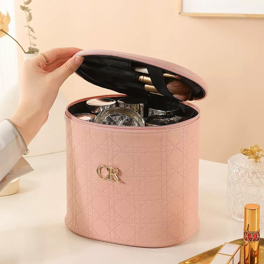 Large Capacity Partition Storage Cosmetics Covered Waterproof Cosmetic Bag