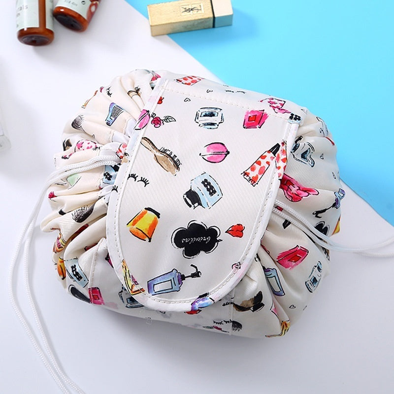 Thickened Lazy Drawstring Travel Cosmetics Storage Bag