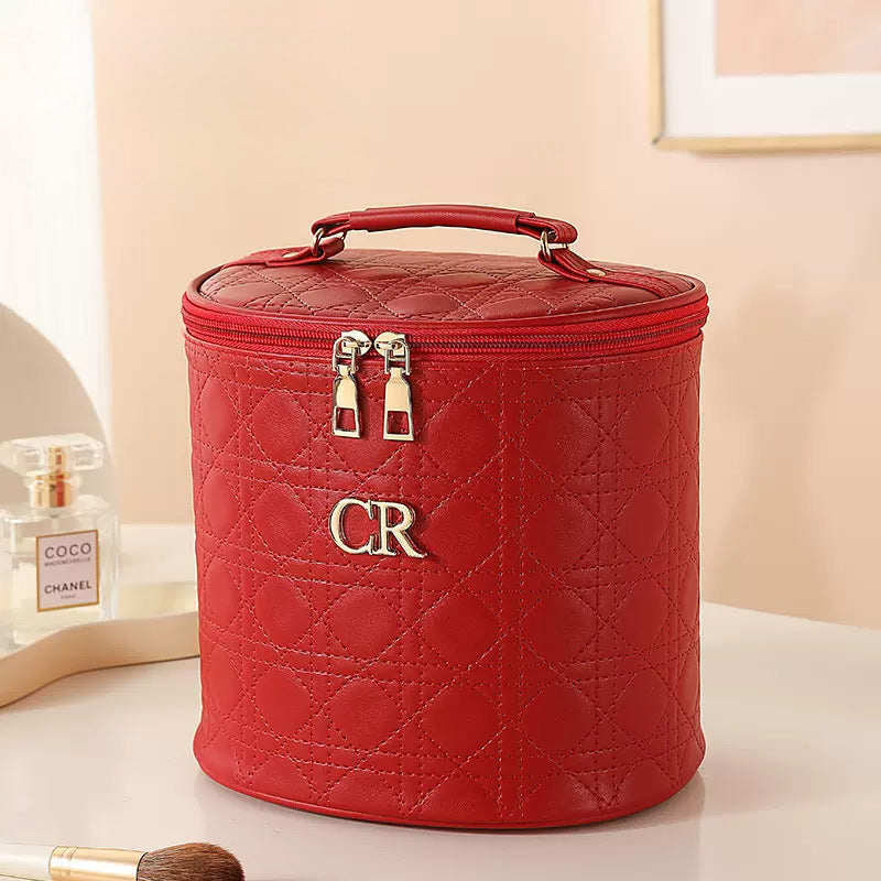 Large Capacity Partition Storage Cosmetics Covered Waterproof Cosmetic Bag