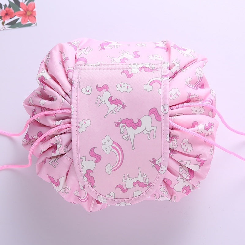 Thickened Lazy Drawstring Travel Cosmetics Storage Bag