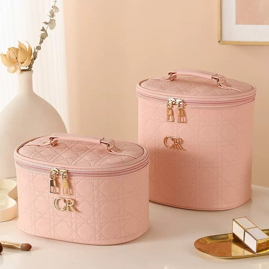 Large Capacity Partition Storage Cosmetics Covered Waterproof Cosmetic Bag