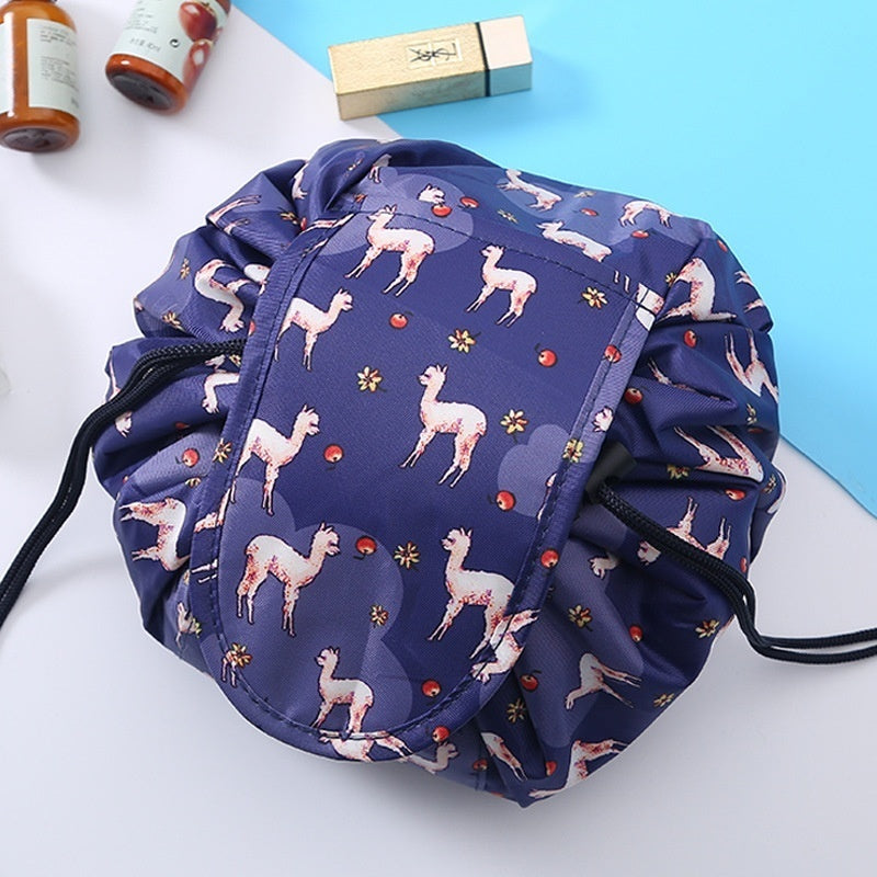 Thickened Lazy Drawstring Travel Cosmetics Storage Bag